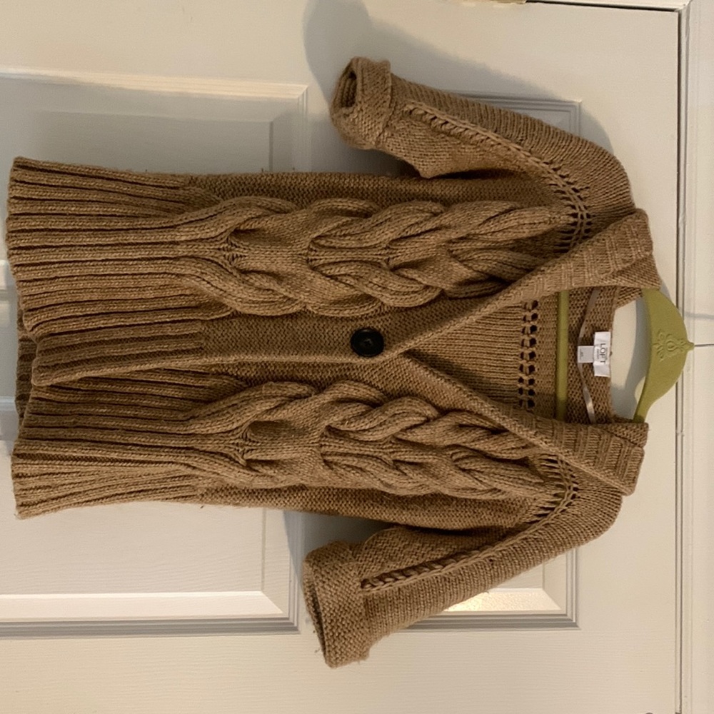 Hooded cardigan sweater